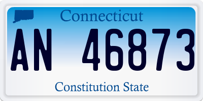 CT license plate AN46873