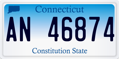 CT license plate AN46874