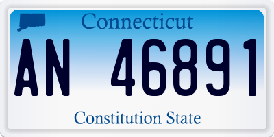 CT license plate AN46891