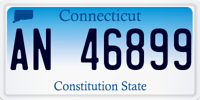 CT license plate AN46899