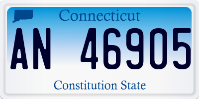 CT license plate AN46905