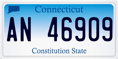 CT license plate AN46909