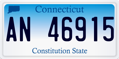 CT license plate AN46915