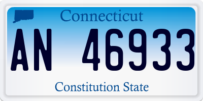 CT license plate AN46933
