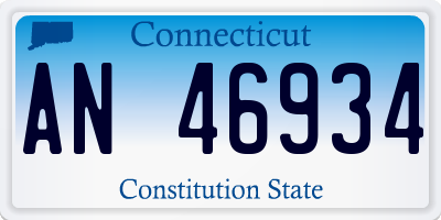 CT license plate AN46934