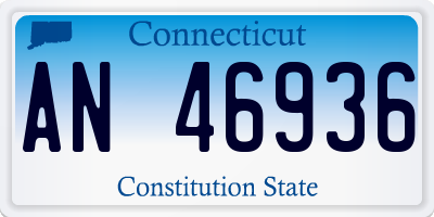 CT license plate AN46936