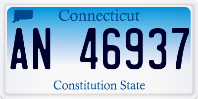 CT license plate AN46937