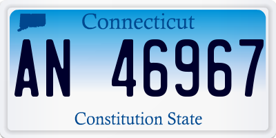 CT license plate AN46967