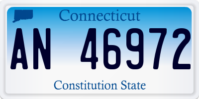 CT license plate AN46972