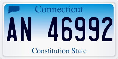 CT license plate AN46992