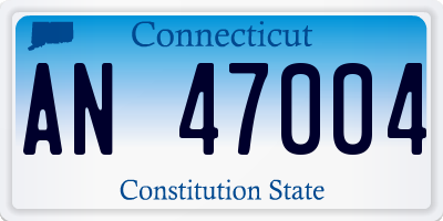 CT license plate AN47004
