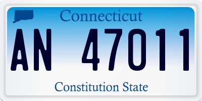 CT license plate AN47011