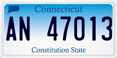 CT license plate AN47013