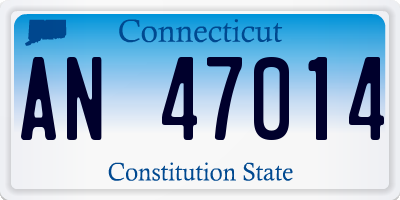 CT license plate AN47014
