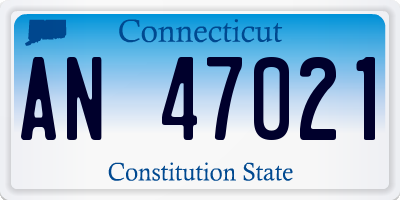 CT license plate AN47021