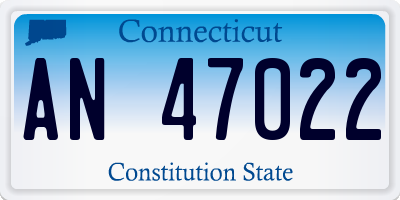 CT license plate AN47022