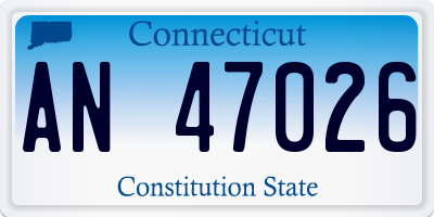 CT license plate AN47026