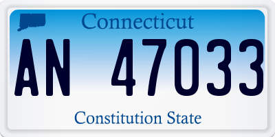 CT license plate AN47033