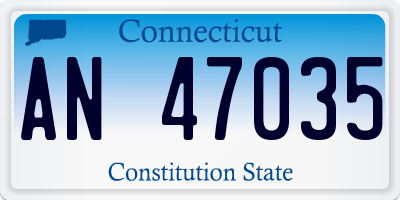 CT license plate AN47035