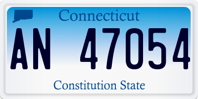 CT license plate AN47054