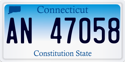 CT license plate AN47058