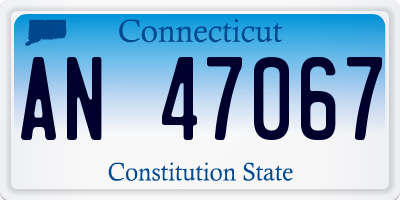 CT license plate AN47067