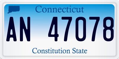 CT license plate AN47078