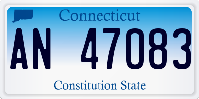 CT license plate AN47083