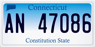 CT license plate AN47086