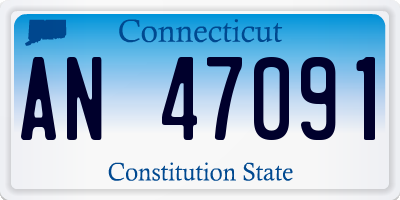 CT license plate AN47091