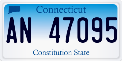 CT license plate AN47095