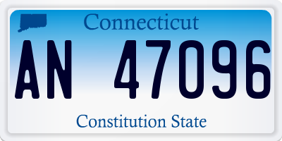 CT license plate AN47096