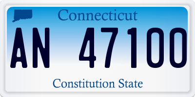 CT license plate AN47100