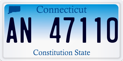 CT license plate AN47110
