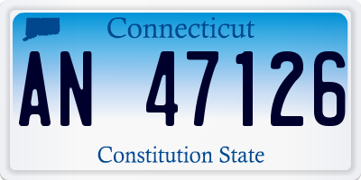 CT license plate AN47126