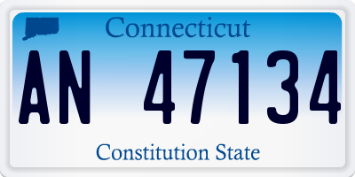 CT license plate AN47134