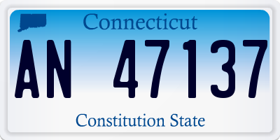 CT license plate AN47137