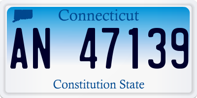 CT license plate AN47139