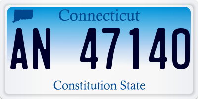 CT license plate AN47140