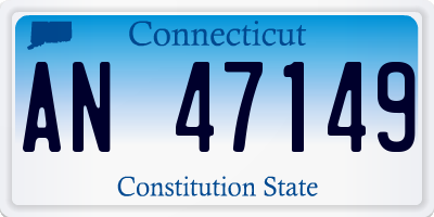 CT license plate AN47149