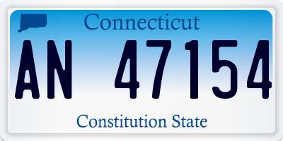 CT license plate AN47154