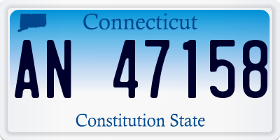 CT license plate AN47158