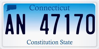 CT license plate AN47170