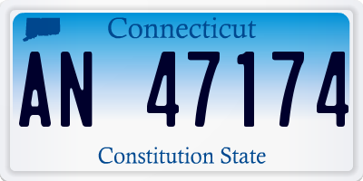 CT license plate AN47174