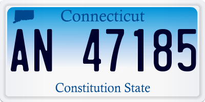 CT license plate AN47185