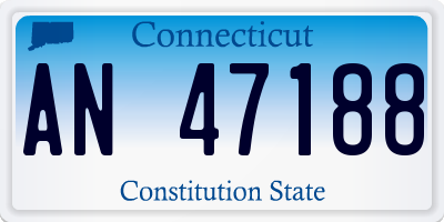 CT license plate AN47188