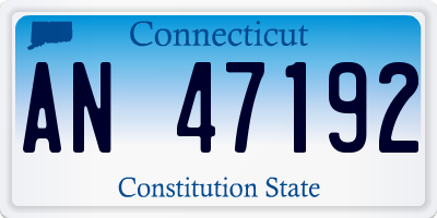 CT license plate AN47192