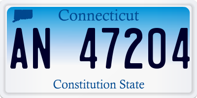CT license plate AN47204