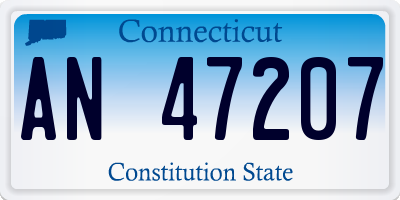 CT license plate AN47207