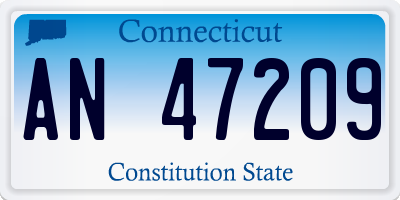 CT license plate AN47209